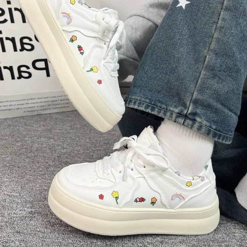 Stylish Light Trends 2025 Round Toe High on Platform Shoes for Women Designer Luxury Daily Routine New In 39 Woman Footwear Sale