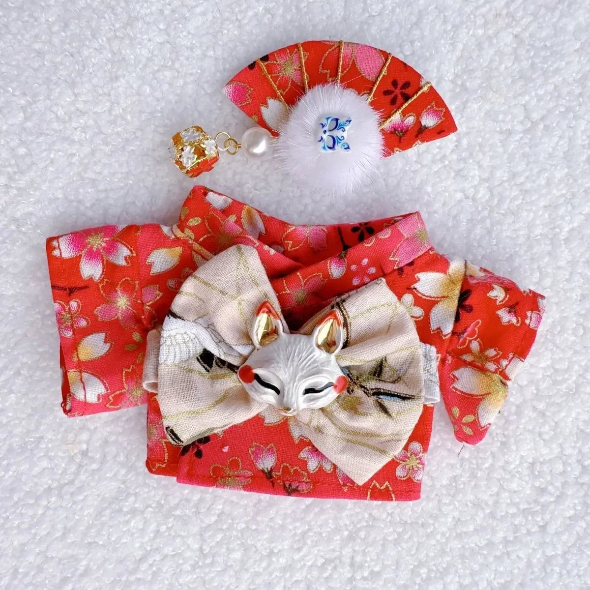Labubu Doll Outfit Big Into Energy Style 15cm V3 Traditional Kimono Clothes Set for Ropa Labubu