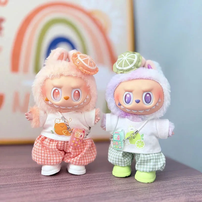 Labubu 3.0 Big Into Energy Doll Clothes 4-piece Set for Refreshing Summer Outfits Suitable for Ropa Labubu