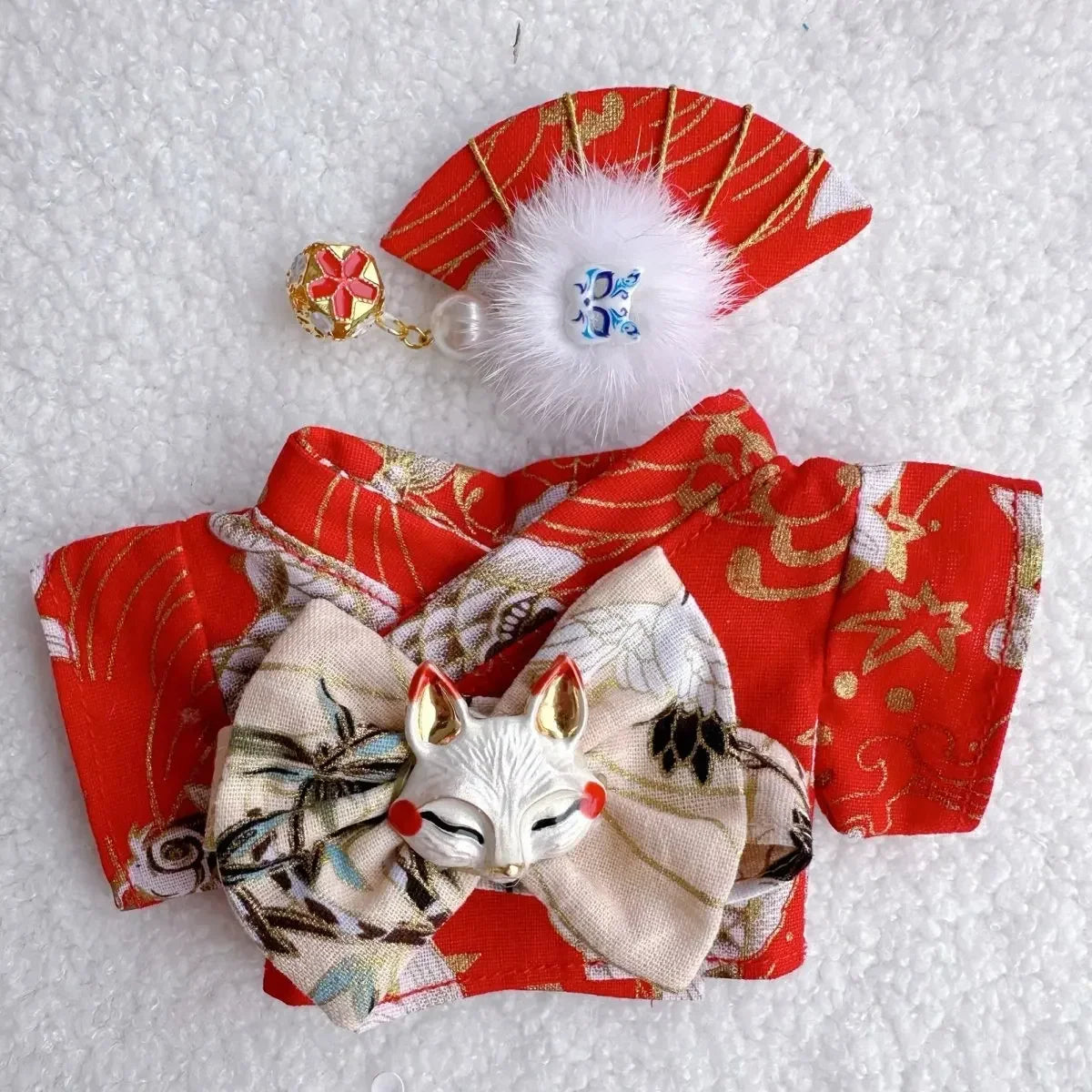 Labubu Doll Outfit Big Into Energy Style 15cm V3 Traditional Kimono Clothes Set for Ropa Labubu
