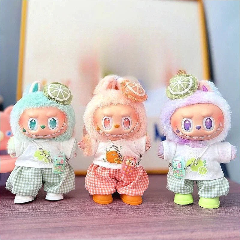 Labubu 3.0 Big Into Energy Doll Clothes 4-piece Set for Refreshing Summer Outfits Suitable for Ropa Labubu