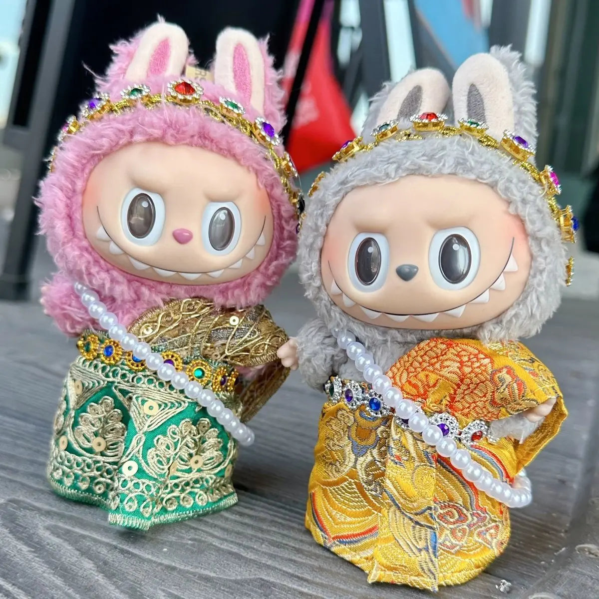 Thai clothing For Labubu big into energy V3 V1 V2 clothes with headband necklace For Ropa labubu doll