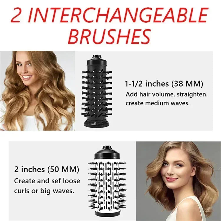 3 in 1 Rotating Hair Dryer Electric Comb Hair Straightener Brush Dryer Brush Hot Air Comb Negative Ion Hair Styler Comb