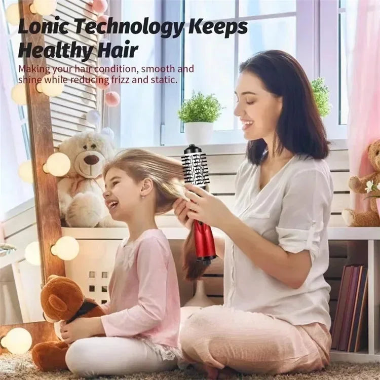 3 in 1 Rotating Hair Dryer Electric Comb Hair Straightener Brush Dryer Brush Hot Air Comb Negative Ion Hair Styler Comb