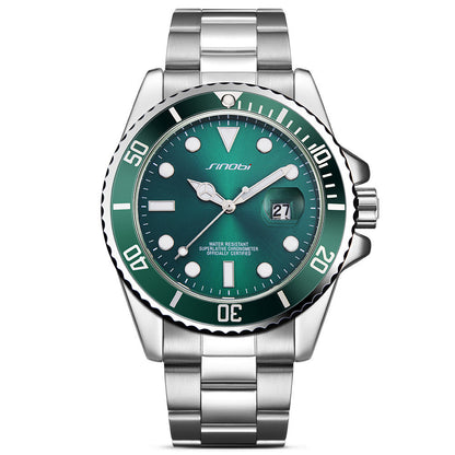 New Men's High-grade Steel Belt Luminous Waterproof Quartz Watch