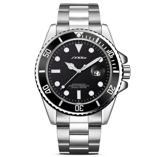 New Men's High-grade Steel Belt Luminous Waterproof Quartz Watch