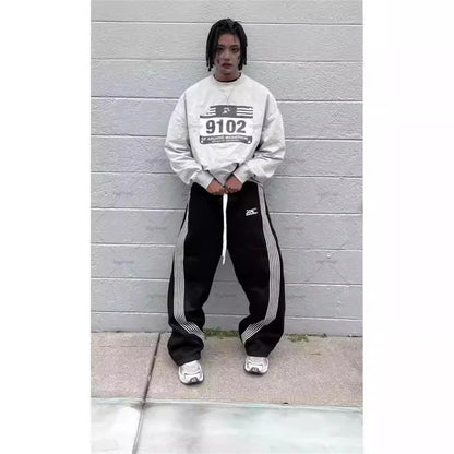 Y2k Embroidered Black Gray Casual Pants Camo Functional Tactical Functional Men's Women's Premium Jogging Drawstring Sweatpants