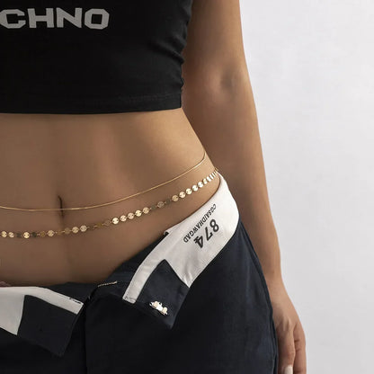 New Double-layer Rhinestone Tassel Waist Chain Women's Beach Fashion Crystal Body Chain Waist Accessory 2025 Bikini Accessories