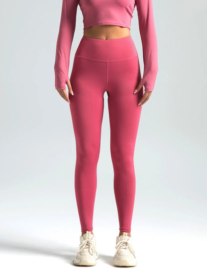 Women's Solid High Waist Sports Leggings,Breathable Comfortable Quick Drying SkinnyPants for Yoga Running, Ladies Sportswear for