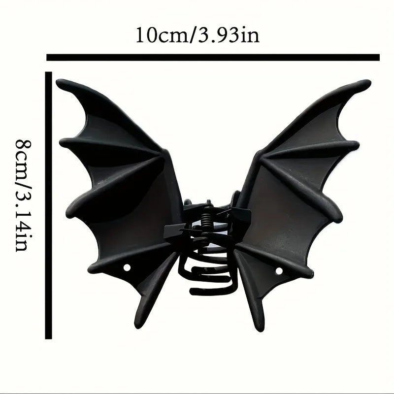 Halloween Party Cool Bat Lady Metal Hairpin Punk Style Ball Party Braiding Small Design Shark Clip Dress up Hair Accessories