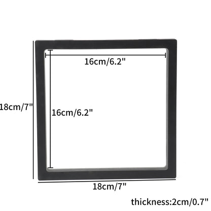 Black 3D Free Stand Suspension Floating Case Frame Membrane Display For Jewelry Storage Ring Earrings Necklace Accessories Box