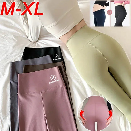 M-XL Shark pants women wear spring  autumn winter thin high-waisted belly lift hip yoga Barbie tights small feet black leggings