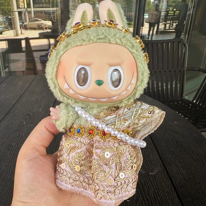 Thai clothing For Labubu big into energy V3 V1 V2 clothes with headband necklace For Ropa labubu doll