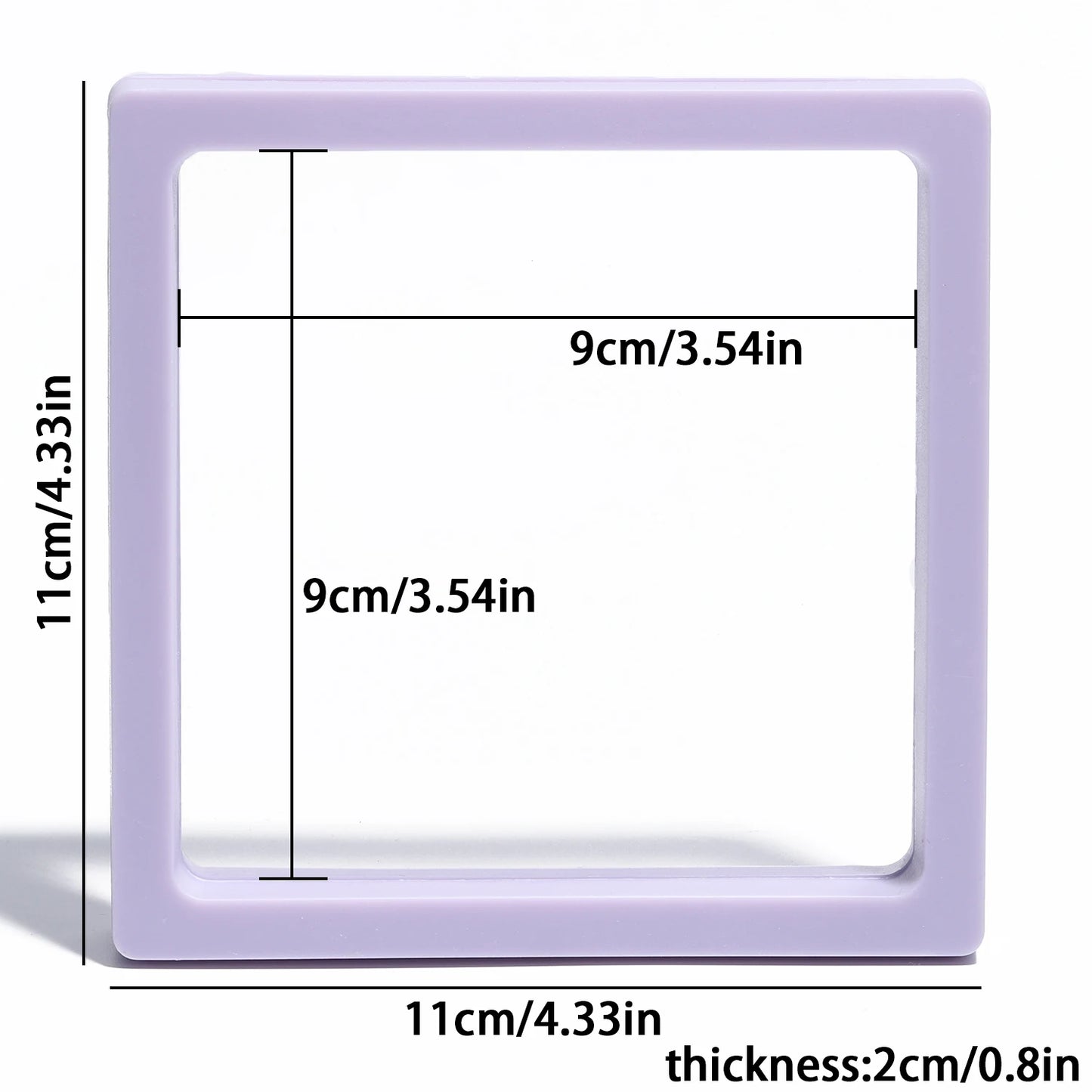 Black 3D Free Stand Suspension Floating Case Frame Membrane Display For Jewelry Storage Ring Earrings Necklace Accessories Box