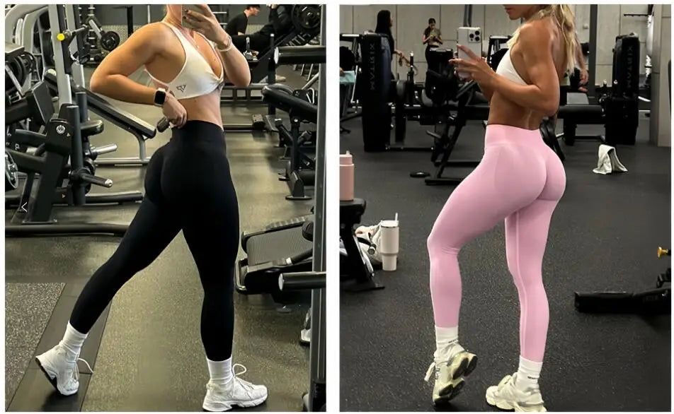 Fashion Leggings Women Scrunch Butt Seamless Leggings Yoga Pants Workout Gym Leggings Fitness Booty Sports Tights