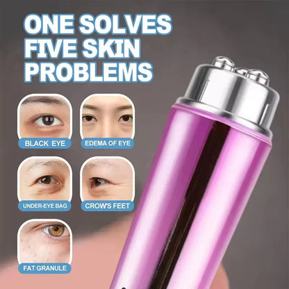Mini Eye Massager – Electric Anti-Wrinkle & Anti-Aging Eye Massager for Dark Circles, with 4 Replaceable Heads