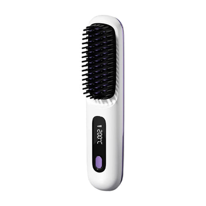 Hair Straightener Brush Household Heating Comb Straightener 3 Temp Settings Electric Brush Hot Comb for Hair Straightening