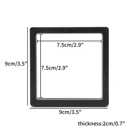 Black 3D Free Stand Suspension Floating Case Frame Membrane Display For Jewelry Storage Ring Earrings Necklace Accessories Box