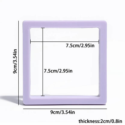 Black 3D Free Stand Suspension Floating Case Frame Membrane Display For Jewelry Storage Ring Earrings Necklace Accessories Box