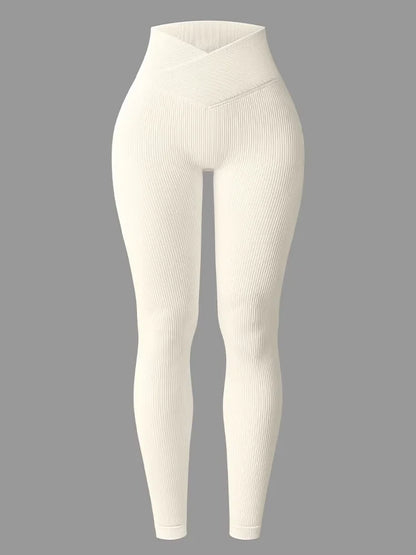 2025 New Knited Leggings Women Seamless Slim Tights Gym Trainning High Waist Hip Liftting High Elastic Yoga Fitness Pants