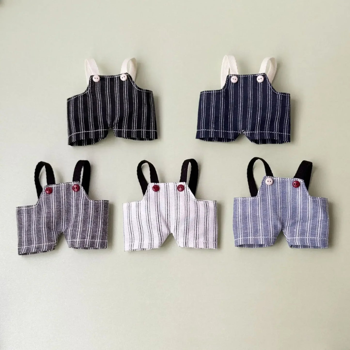 Retro Trend Camera Suit Pants Striped Overalls For labubu big into energy For Ropa labubu V3 V2 V1 doll clothes Accessories