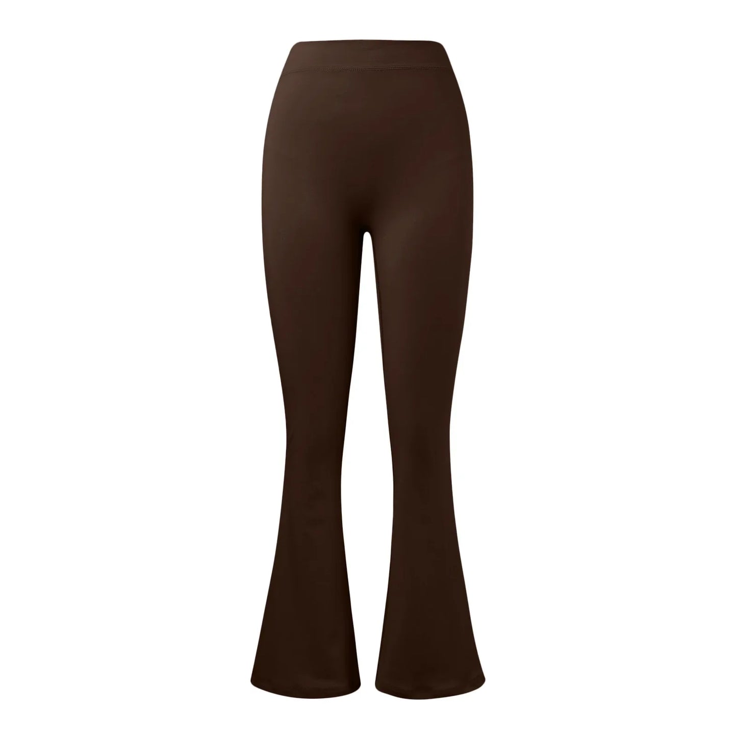 Fashion Micro Horn Leggings Women V-back Waist Sports Pants High Waist Push Up Butt Gym Pants Solid Slim Latin Dance Trousers