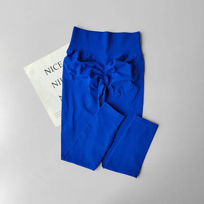 High Waist and Hip Lifting Fitness Pants for Women with High Elastic Legging Gym Belly Slimming and Quick-drying Peach Yoga Pant