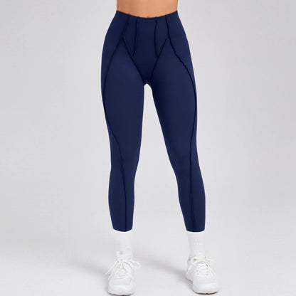 Women Nude Straps Yoga Pants Squat Proof Workout High Waist Leggings Fitness Pant Female Active Wear Legging