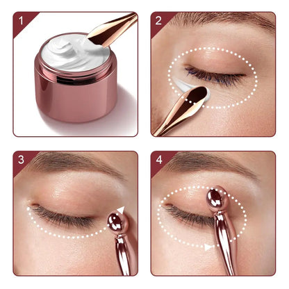 2in1 Mini Eye Massage Stick Face Lifting Massage Anti Cream Eye Pouch Dark Circles Spoon Applicator Facial Mixing Scoop Tool