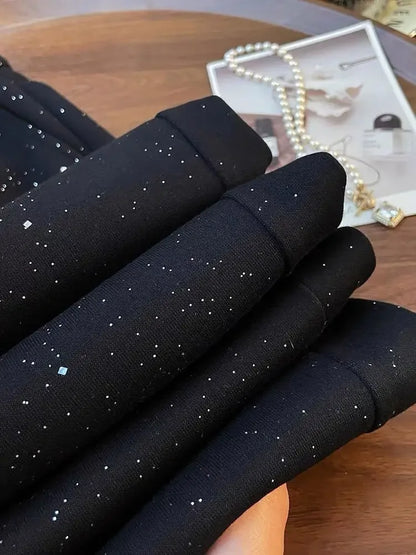 Shiny Star Ice Silk Wide Leg Pants Women Summer New High Waist Straight Casual Sports Long Trousers Children