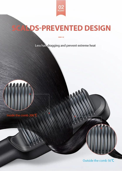 Hair Straightener Professional Quick Heated Electric Hot Comb Hair Straightener Personal Care Multifunctional Hairstyle Brush