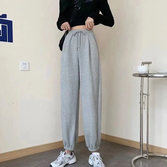 New Joggers Sports Hip Hop Running Pants Drawstring Women Lady Girls Sweatpants Comfortable Oversized Female Streetwear Trousers