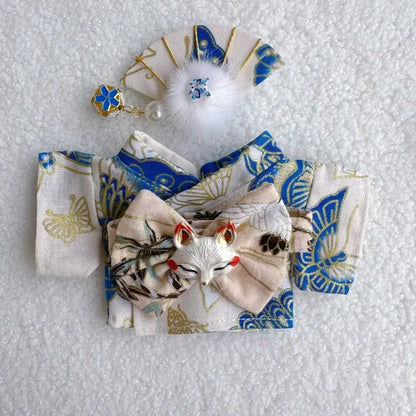 Labubu Doll Outfit Big Into Energy Style 15cm V3 Traditional Kimono Clothes Set for Ropa Labubu