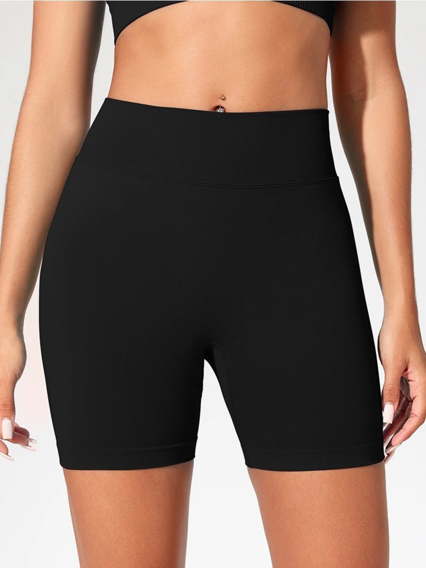 Summer High Waisted Yoga Shorts Fashionable and Sexy Running Fitness Pants Solid Color Yoga Leggings