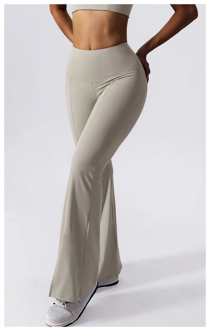 Women's Yoga Pants High Waist Sports Fitness Dance Casual Bell-bottoms Wide Leg Pants For Women Gym Workout Sexy Breathable