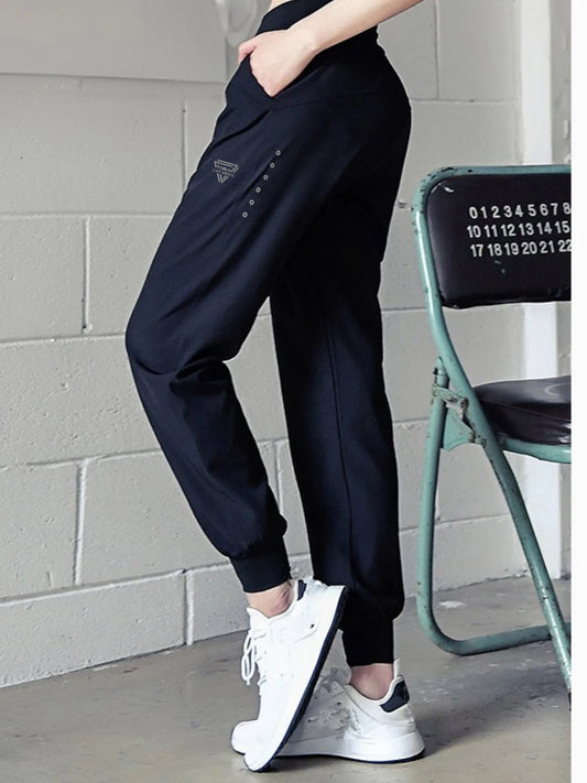 High-Waist Women's Quick-Drying Yoga Jogger Pants - All-Season Comfort with Slant Pockets, Long-Length & Stylish Sports Look for