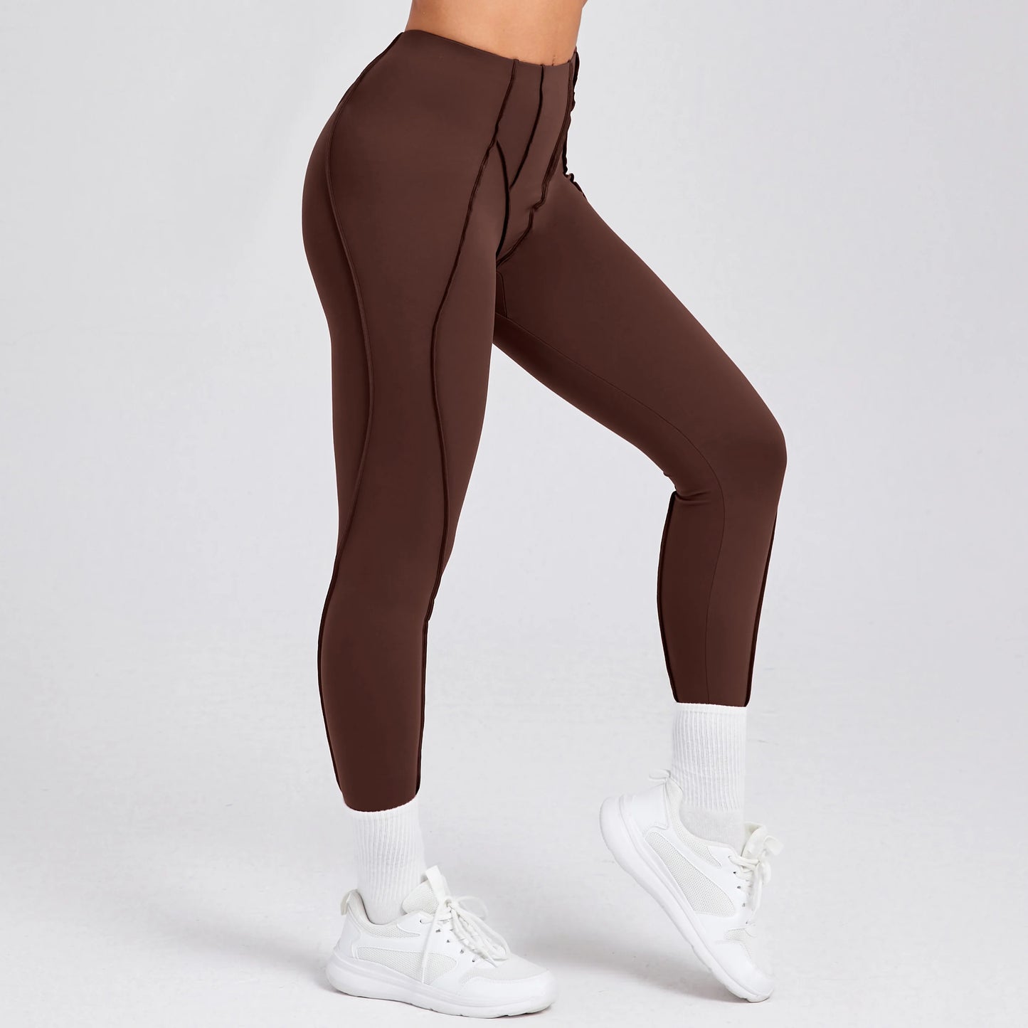 Women Nude Straps Yoga Pants Squat Proof Workout High Waist Leggings Fitness Pant Female Active Wear Legging