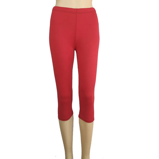 Woman High Waist Yoga Pants Large Size Leggings, Tummy Control Workout Capri Leggings, Women's Casual knee-Length Pants