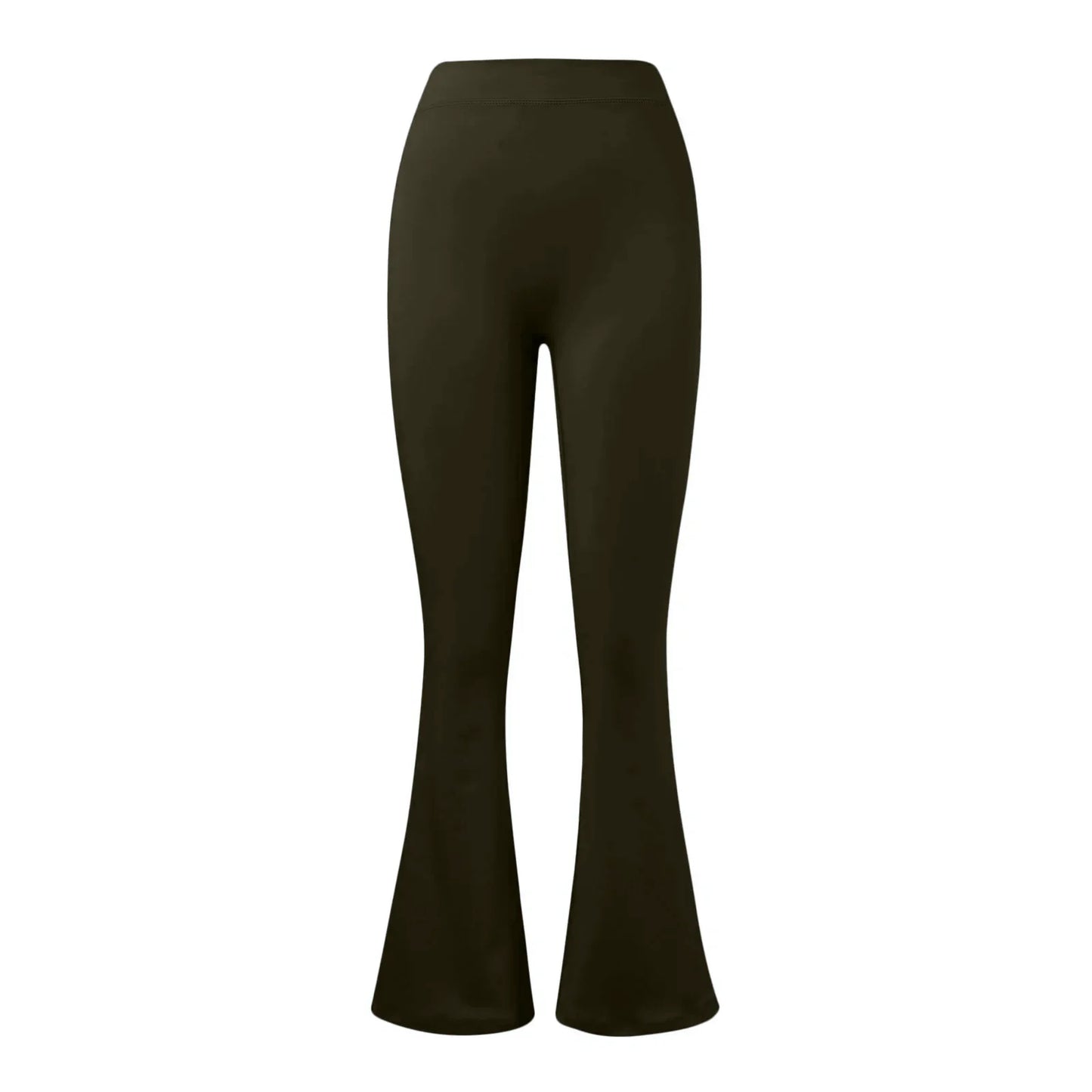Fashion flared pants women's V back waist sports pants high waist buttocks beautiful buttocks fitness pants solid color tight La