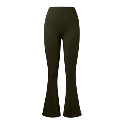 Fashion flared pants women's V back waist sports pants high waist buttocks beautiful buttocks fitness pants solid color tight La