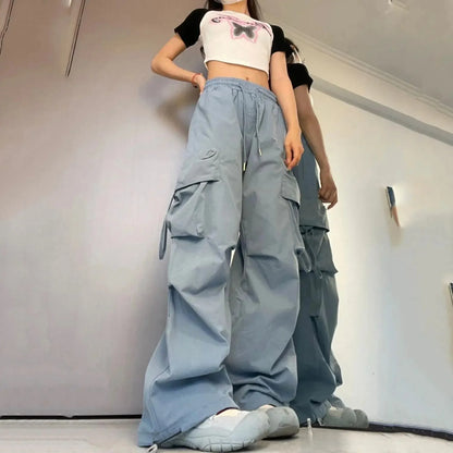 American Vintage High-Waisted Straight-Leg Wide-Leg Pants Casual Loose-Fit Design Sensibility For Women Summer 2024