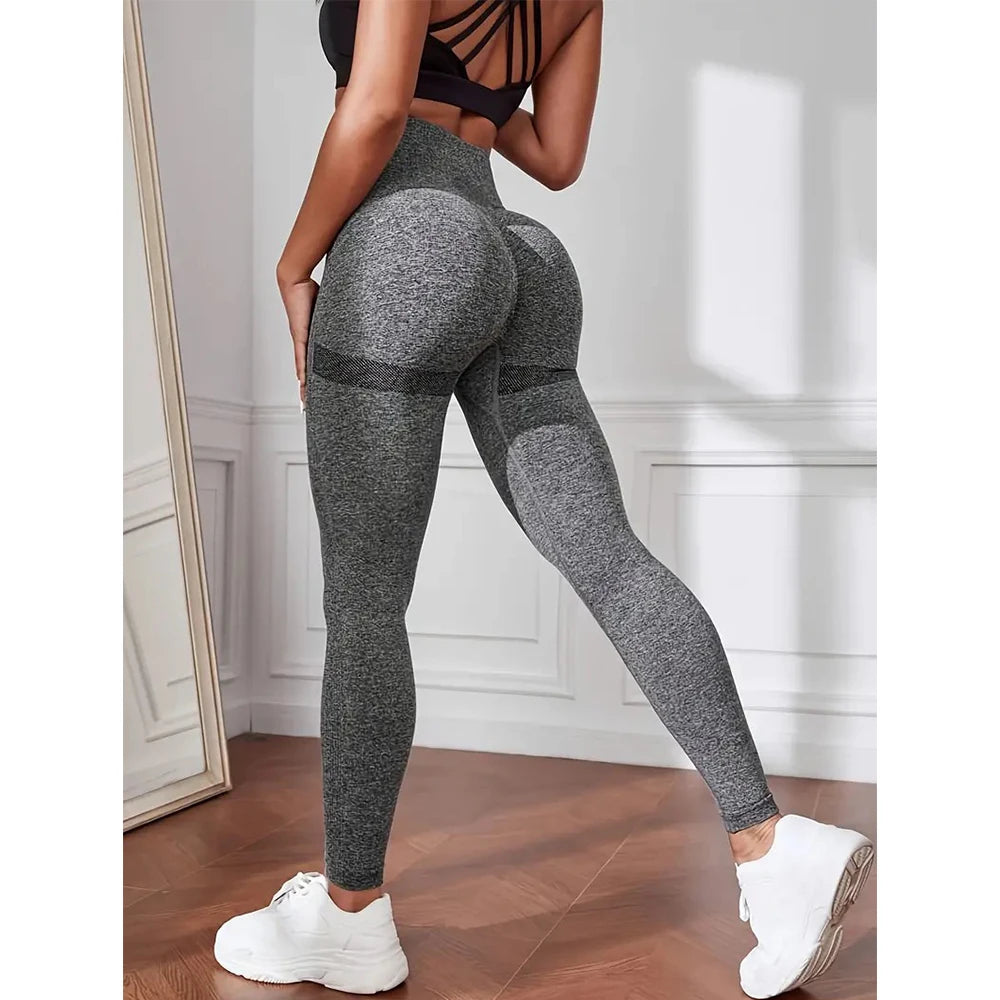 High Waist Yoga Pant Women's Activewear for Running Cycling and Gym Hip Lifting and Slimming Pants Leggings Solid Color