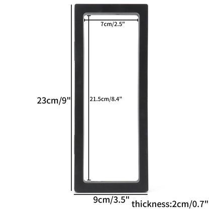 Black 3D Free Stand Suspension Floating Case Frame Membrane Display For Jewelry Storage Ring Earrings Necklace Accessories Box