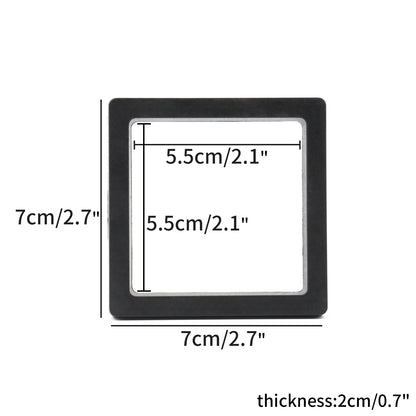 Black 3D Free Stand Suspension Floating Case Frame Membrane Display For Jewelry Storage Ring Earrings Necklace Accessories Box