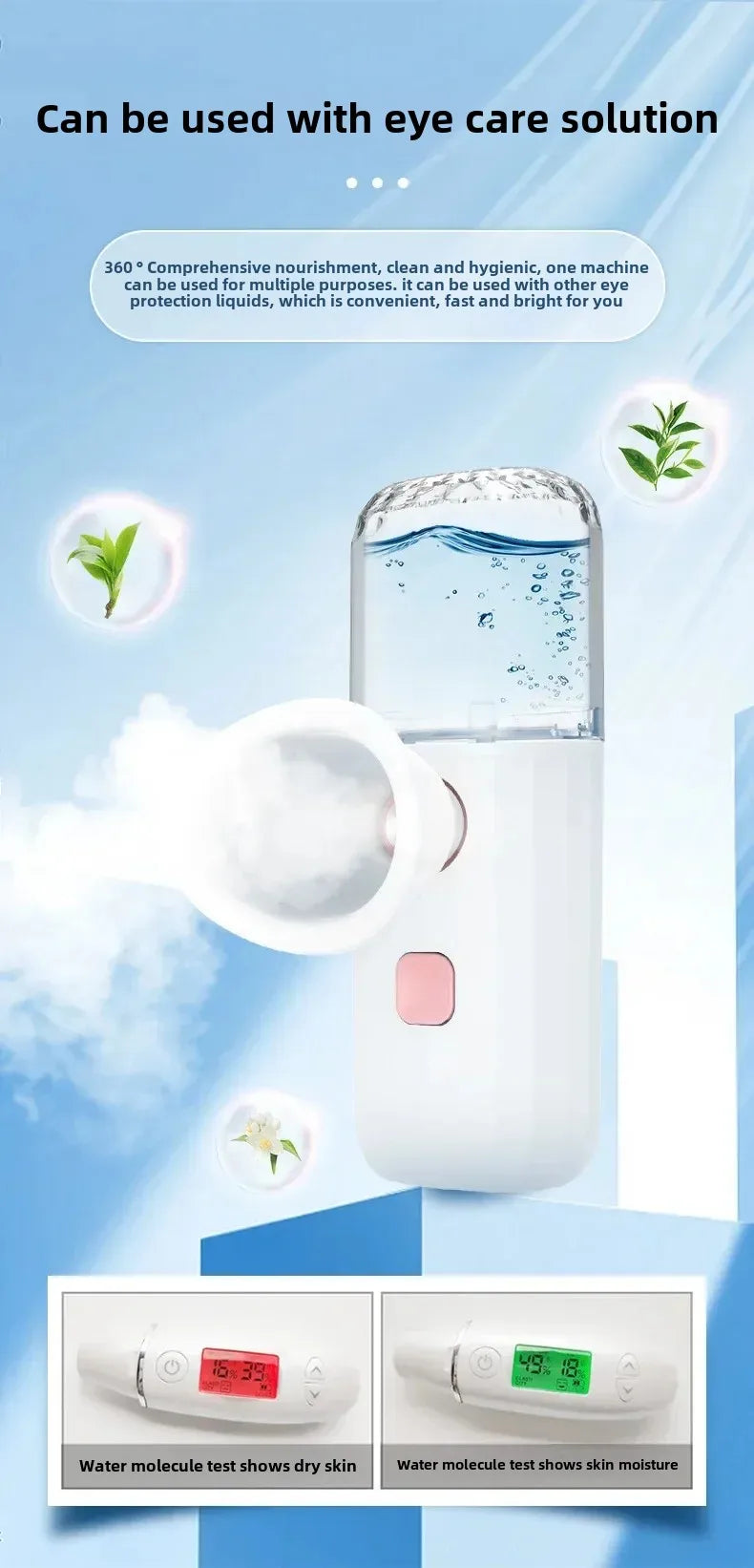 Nano Eye Care Device - Eye Massager with Steam Atomization, Spray for Dry Eyes, Hydrating & Nourishing