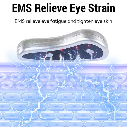 EMS Pulse Micro-current Led Red Light Eye Care Therapy Device Eye Massager For Treatment Under Eye Wrinkle To Relieve Fatigue