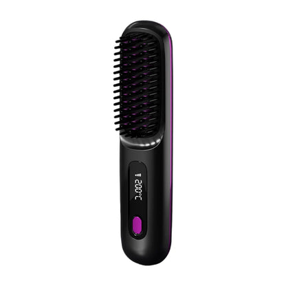Hair Straightener Brush Household Heating Comb Straightener 3 Temp Settings Electric Brush Hot Comb for Hair Straightening