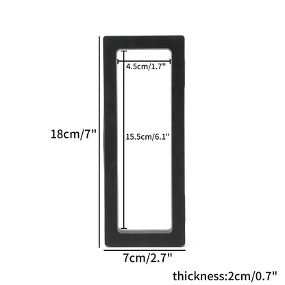 Black 3D Free Stand Suspension Floating Case Frame Membrane Display For Jewelry Storage Ring Earrings Necklace Accessories Box