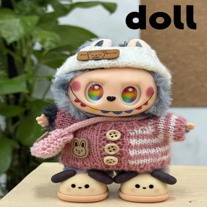 Labu V3 Blind Box Toy Cartoon Characters Mysterious Surprise Vinyl Face Plush Doll Doll Keychain Children's Gift