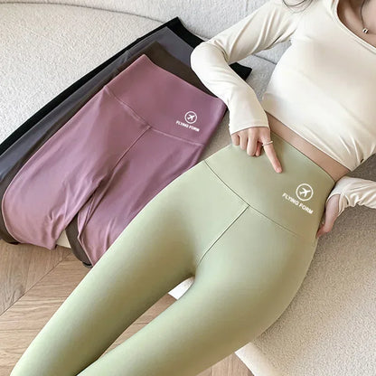M-XL Shark pants women wear spring  autumn winter thin high-waisted belly lift hip yoga Barbie tights small feet black leggings